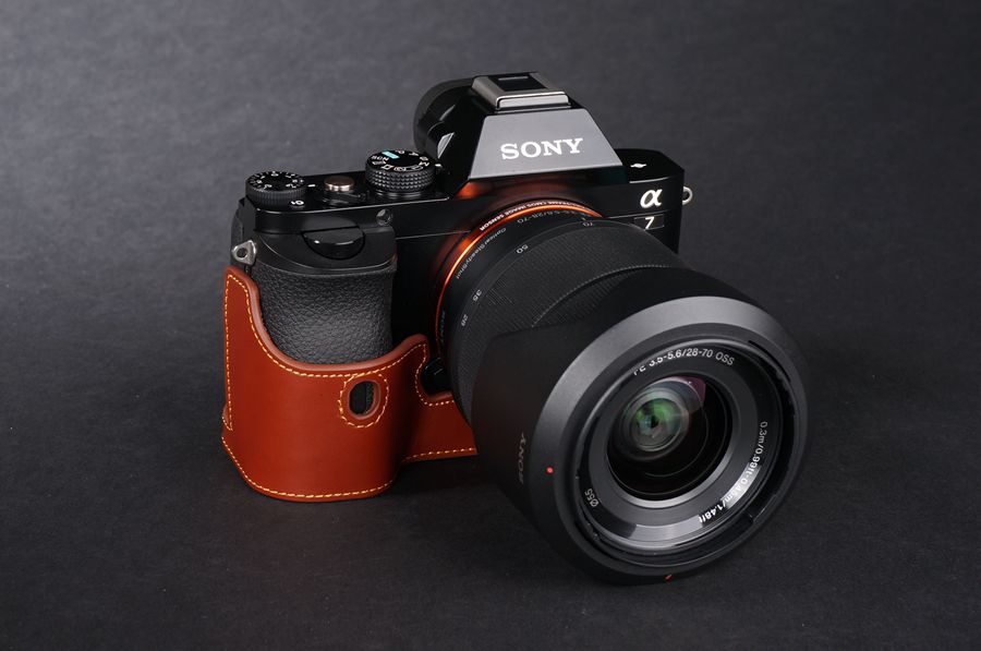 Genuine real Leather Full Camera Case bag cover for Sony A7 Sony A7R